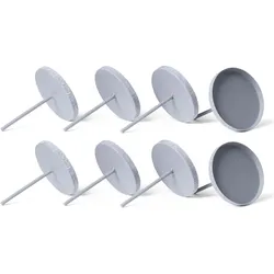 Novaliv, Kerzenständer, 8x Kerzenpick Flach 8 cm GRAU