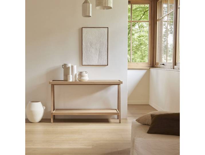 Konsole aus massivem Eichenholz Pola - Natur - Oak
