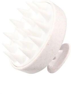 Uplift Picks Silicone Scalp Scrubber Shampoo Brush For Deep Hair Cleansing white