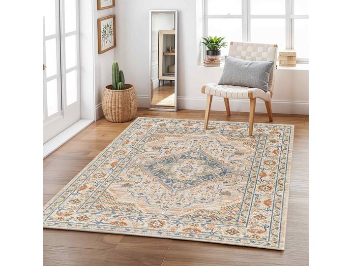 Kurzflorteppich Zurich Braun/Creme 160 x 0 x 213cm Polyester