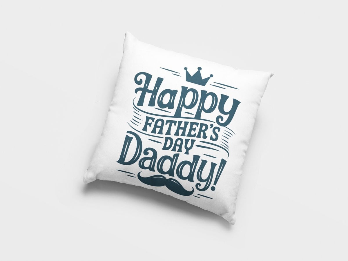 Sierkussen Papa Kroon Snor - Cadeau voor Vaderdag