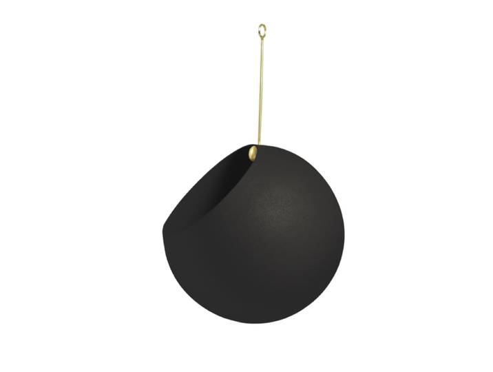 AYTM - Globe Hängeblumentopf, Ø 17 cm, schwarz