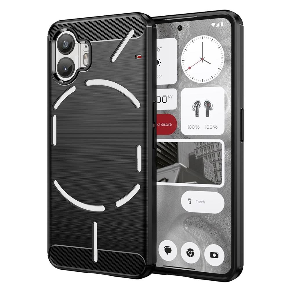 Techsuit - Carbon Silicone - Nothing Phone (2) - Black (Nothing Phone (2)) (56343156)