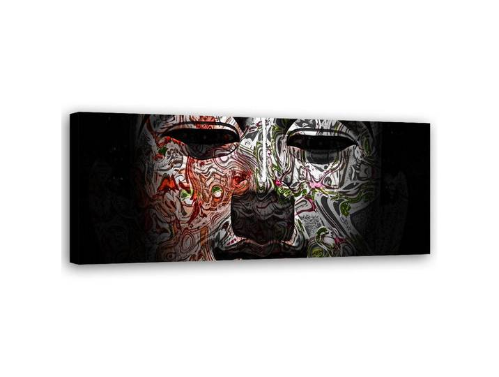 Feeby Wandbild feng shui buddha gesicht, Grau, Orientalisch, Rechteckig, 90x30 cm, Bilder & Rahmen, Bilder, Leinwandbilder