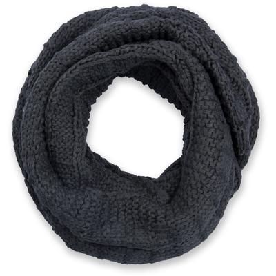 Strickschal STYLEBREAKER "Strick Loop mit Karomuster", Damen, grau (dunkelgrau), Obermaterial: 100% Viskose CV., Modisch, Modetücher