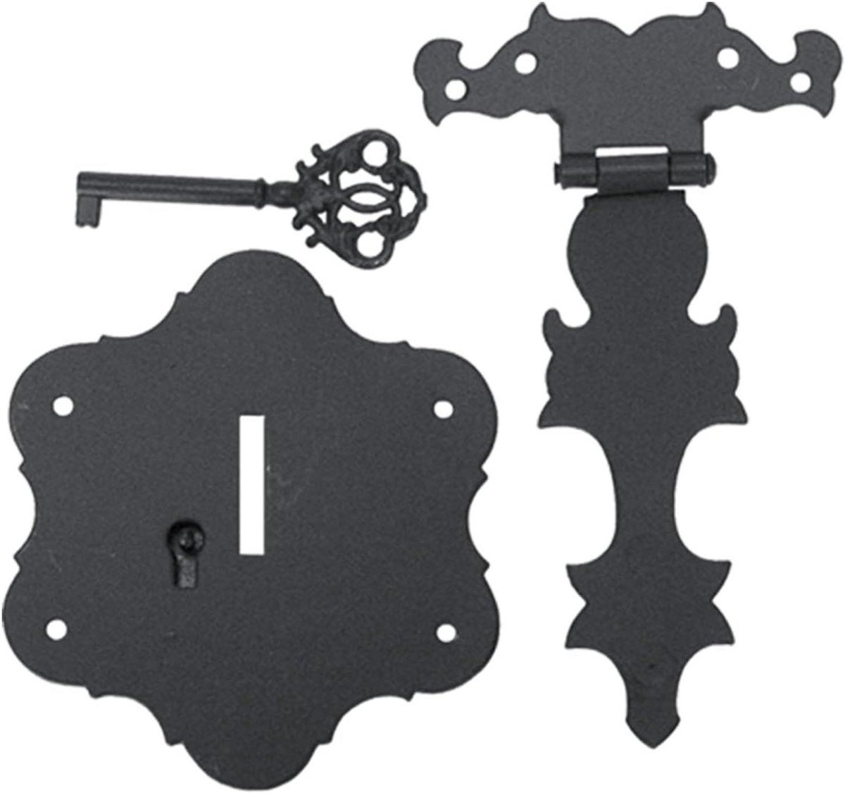 Zwart Kastslot met Grendel voor Veilige Opslag - 115 x 170 mm