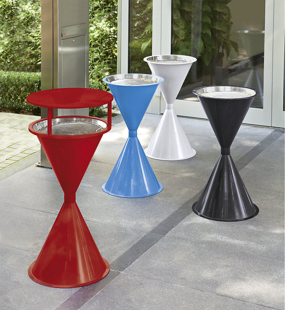 Kegel-Standascher aus Kunststoff, ohne Dach, schwarzgrau VAR