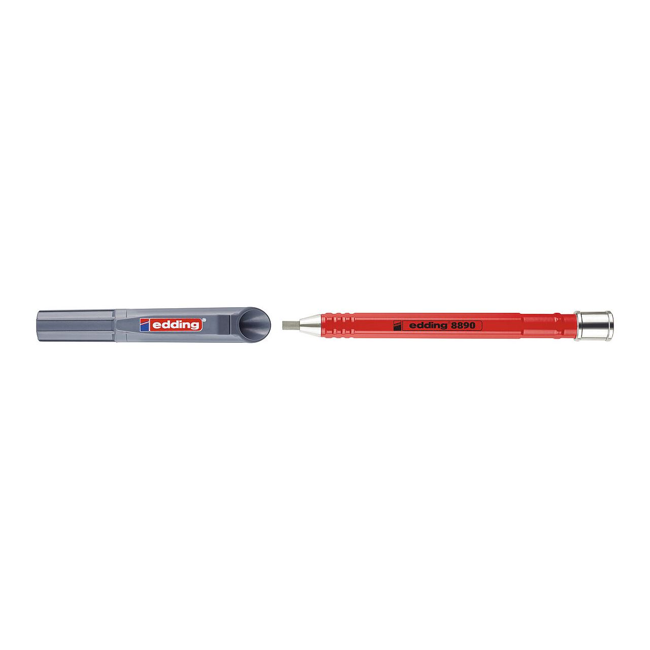 edding 8890 Zimmermannsbleistift mit Druckmechanismus rot HB, 10H, 1 Set