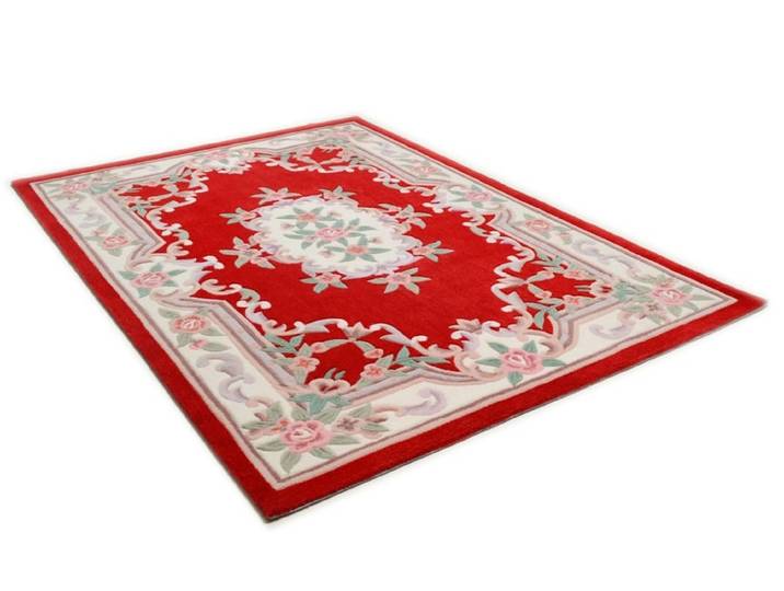 Handgetuftete Brücken und Teppiche, Rot, Größe 299 (Teppich, 290x390 cm)