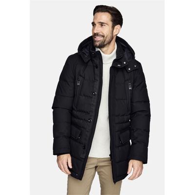 Parka NEW CANADIAN, Herren, Gr. 48, schwarz, 100% Polyester, unifarben, lang, ohne Ausschnitt, Jacken Parka, mit Fleece-Einsatz am Innenkragen
