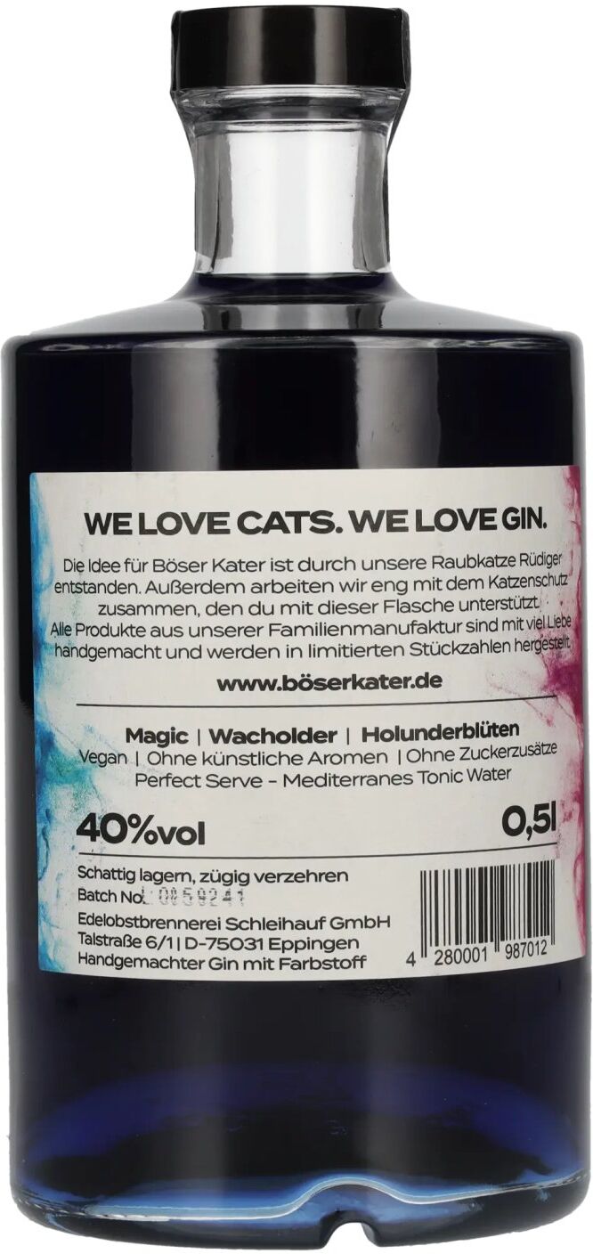 BÖSER KATER Handcrafted Two Faced Gin 40% Vol. 0,5l