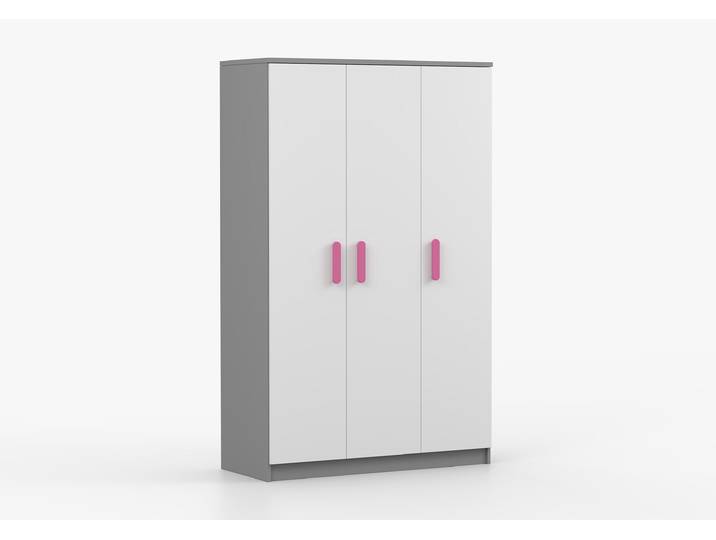Drehtürenschrank JONAS II 19 120 cm Grau Weiß Rosa