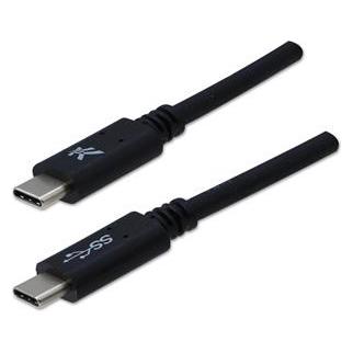 Logo USB-Kabel USB-C - USB-C 1 m Schwarz (1 m, USB 3.2 Gen 1) (35549125)