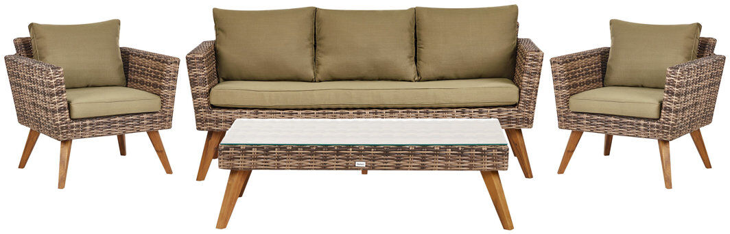 Latitude Run Outdoor Cushion Cover Set VITTORIA XL Green 144cm W