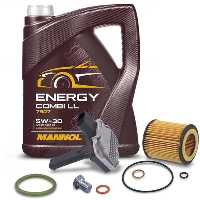 Bestprice Ölstandsensor + Ölfilter + 5l Motoröl [Hersteller-Nr. 40784988] für BMW