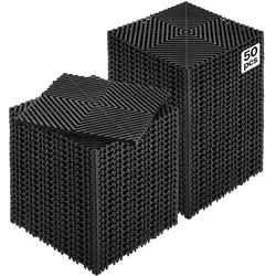 VEVOR Drainagematte Duschmatte 304,8x304,8mm modulares ineinandergreifende Bodenmatten, 50 Stk. Spleiß-Drainagematten, rutschfeste Drainage-Bodenfliesen, für Garage Garten Schwarz