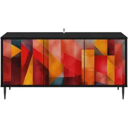 vidaXL, TV Möbel, Padonano (Farbenblockdruck) (33 x 102 x 51 cm)