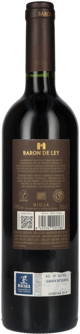 Baron De Ley Rioja Gran Reserva 2019 14% Vol. 0,75l