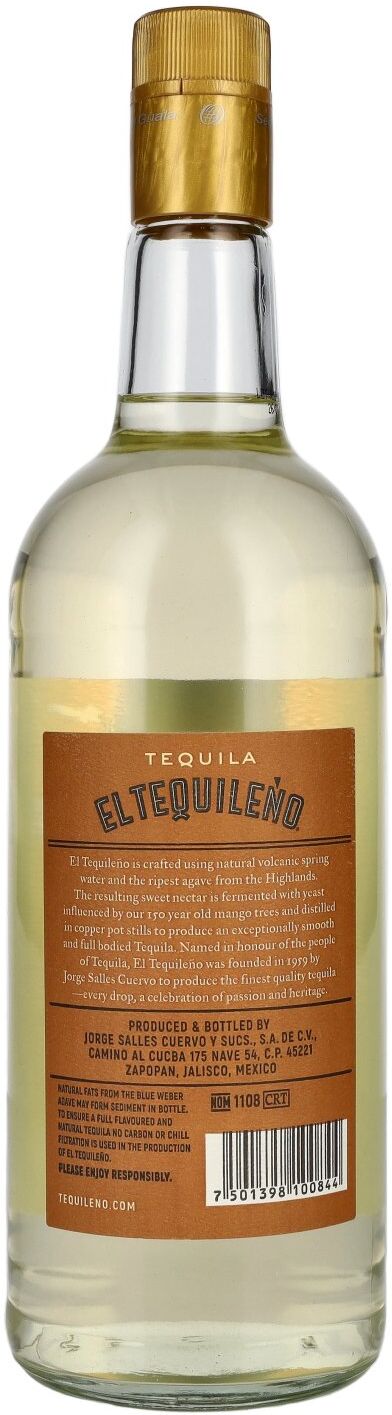 El Tequileño Tequila El Tequileño Reposado 100% Agave 38% Vol. 1l