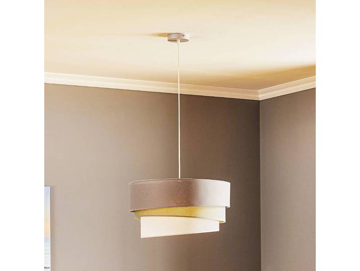 Hängeleuchte Trio Duolla, dimmbar, Multicolour, für Wohn- / Esszimmer, Textil / Stoff / Seide, Modern