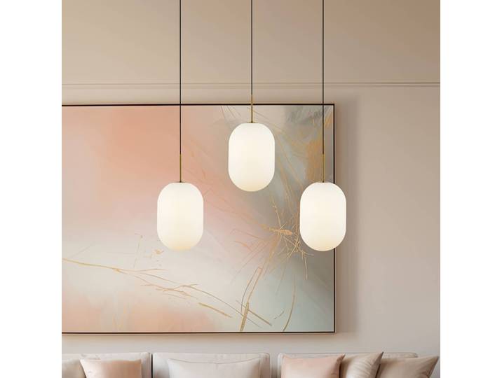 Glas Hängeleuchte Alias Eko-Light, dimmbar, weiß / opal, für Wohn- / Esszimmer, Glas, Modern