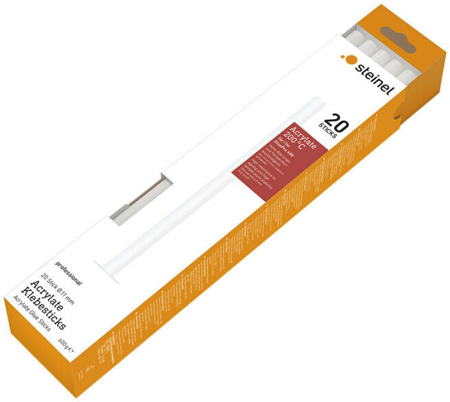 steinel Bâtons de colle, diamètre 11 mm, acrylate, boîte de 20 pour GluePRO 300/400 LCD (052416)