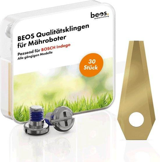 30 stuks titanium snijbladen voor robotmaaiers voor lang gras - Beos Indego accessoires