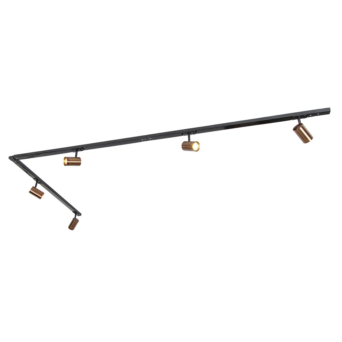 Qazqa Modern 1-fase railsysteem met 5 spots donkerbrons - Jeana