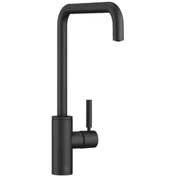 Dornbracht META SQUARE Einhebelmischer Schwarz matt, Ausladung 235 mm, schwenkbarer Auslauf 360°, luftangereicherter Strahl, bleifrei