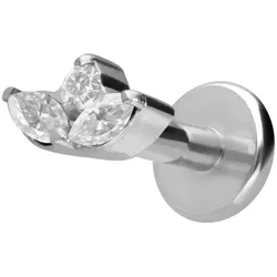 Titan Labret mit Innengewinde LOTUSBLÜTE