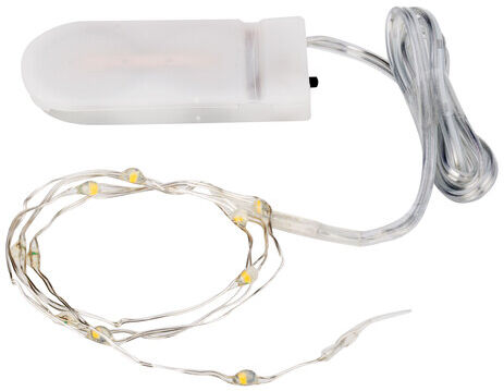LED-Micro-Lichterkette mit Batteriekasten, 10 LEDs
