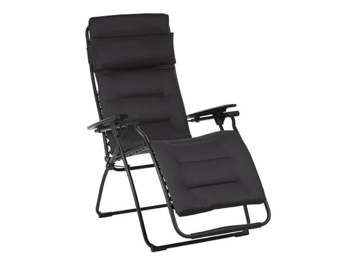 Lafuma MOBILIER - Gepolsterte Zero-Gravity-Relaxliege-Garten - Futura - AirComfort® - Schwarz Acier LFM3120_6135-5 Jahre Garantie