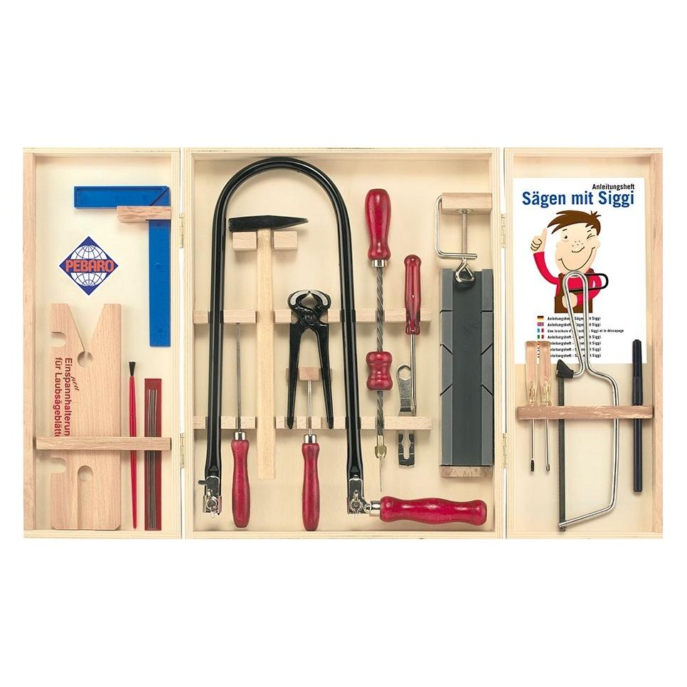 Pebaro Laubsäge-Werkzeugschrank, 18-tlg. (402S)