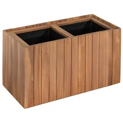 Prestige Home Living Outdoor Pflanzkübel aus Akazienholz, ca. 57 x 30 x 35 cm - Braun