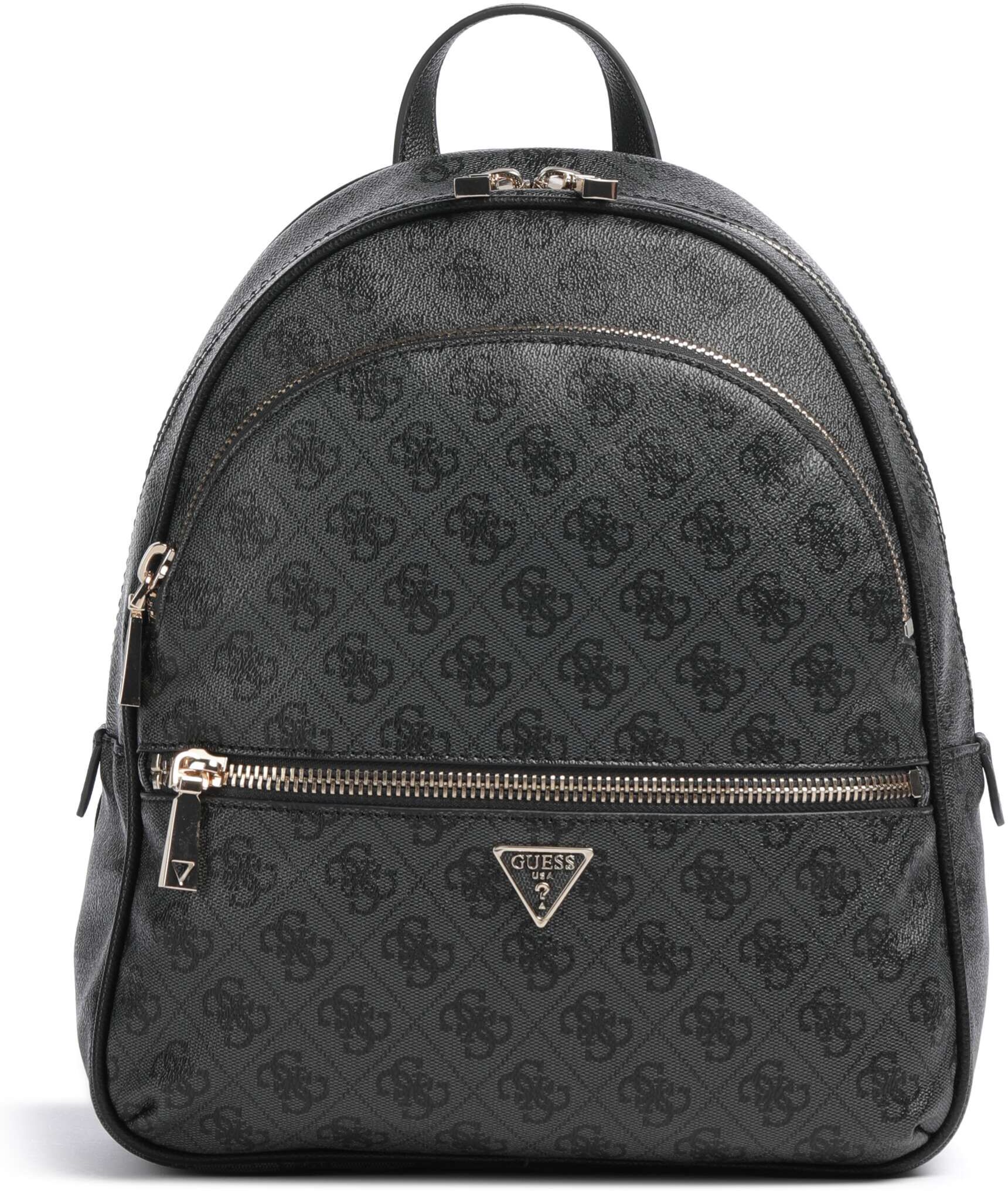 Guess Manhattan II Large Rucksack aus Leder, grau
