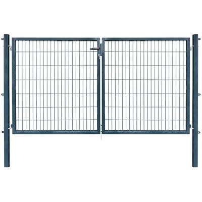 Zaundoppeltür ARVOTEC "HBV - 830823", grau (anthrazit), B:300cm H:140cm, Metall, Tore, BxH: 300x140 cm