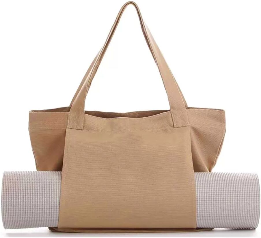INF Yoga-Matten-Tragetasche aus Segeltuch für Damen, Tragetasche für Yoga-Matten im Freien Beige