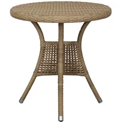 Chic Antique La Rochelle Bistrotisch – Geflochten, Ø 70 cm, Höhe 74 cm
