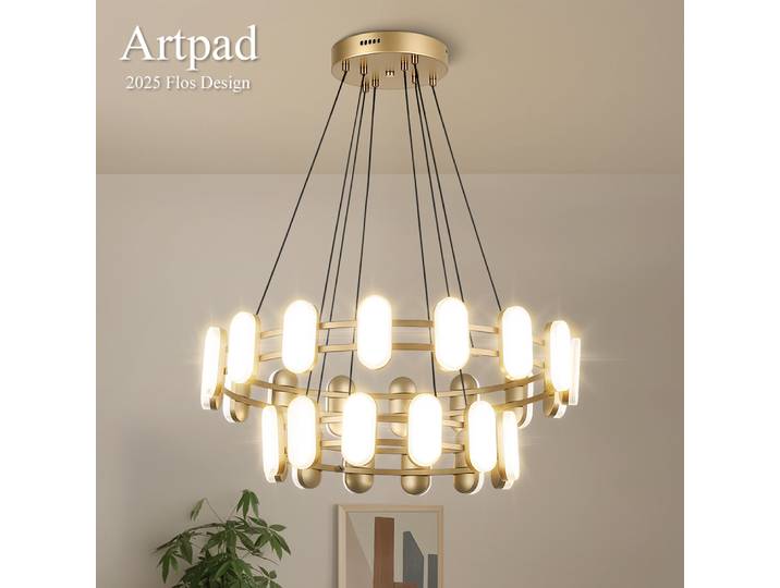 Lampe suspendue moderne en or pour salon salle à manger décor à la maison plafond circulaire réglable lampe suspendue noire éclairage intérieur
