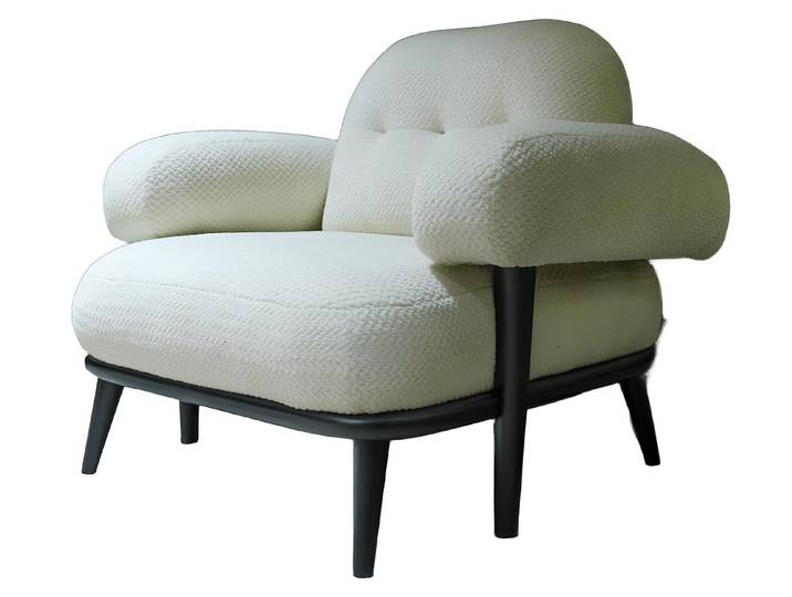 Xlmoebel Sessel Moderner Lounge in Weiß im minimalistischen Design (1-St., Lounge-Sessel), Made in Europa