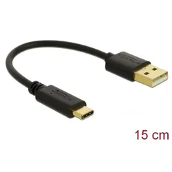 DELOCK USB Ladekabel Typ-A > USB Type-C 3 A 15cm