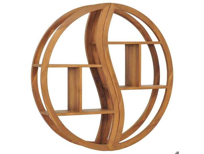 Maison Exclusive - Étagère murale Yin Yang 100x20x100 cm Bois de teck massif
