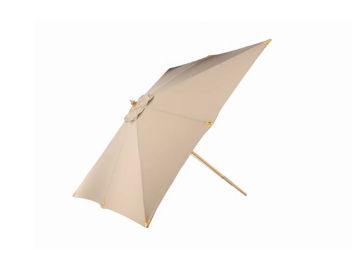 Sonnenschirm Albora – 300 x 300 cm in der Farbe Braun mit Buchengestell - Braun - Luxusbetten24