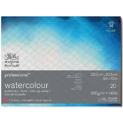 Winsor & Newton, Bastelpapier, Watercolour pad proff hot press 23x30,5cm 300g 20p (300 g/m2, 20x)