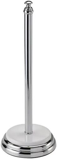 Showerdrape Opera White/Chrome Freestanding Spare Toilet Roll Holder