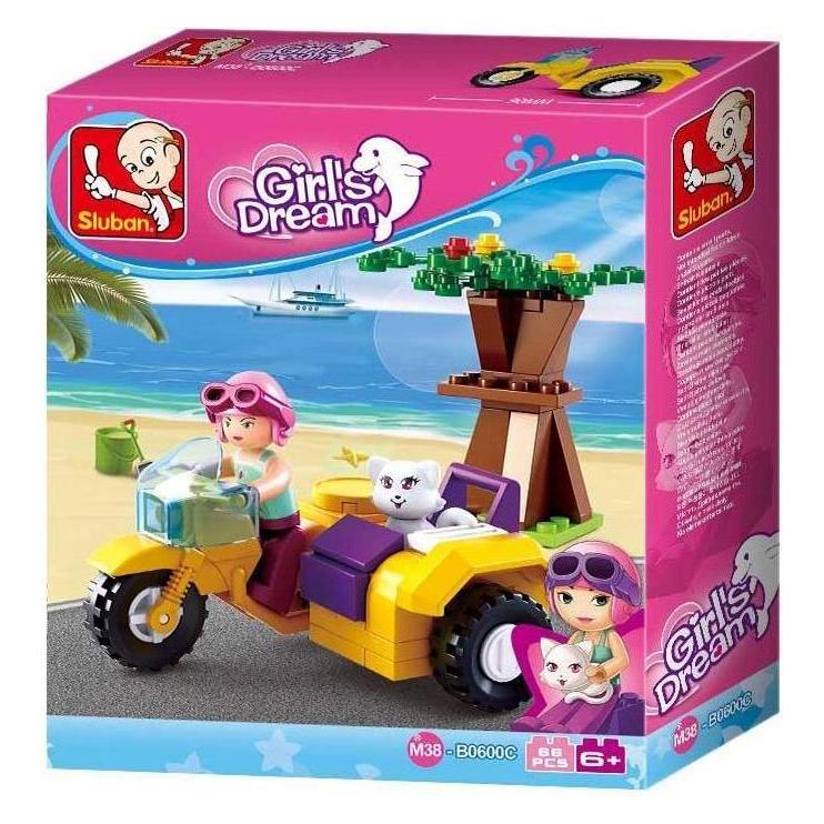Sluban Girl's Dream Motor met Zijspan (M38-B0600C)