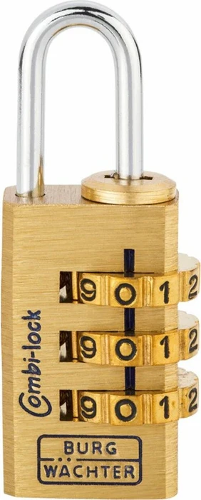 BURG WÄCHTER Vorhängeschloss Combi-Lock 80 15M gold, 1 St.