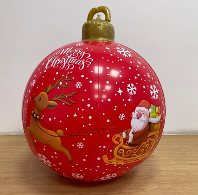 Retailers Go PVC Inflatable Christmas Ball, Large Outdoor Giant Decorated Balls, Big Party Tree Decorations, Toy Ball Without Light n