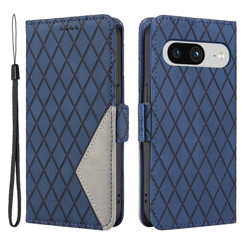Cover-Discount Google Pixel 8 - Etui Hülle Rhombus blau (Google Pixel 8) (660143039B)