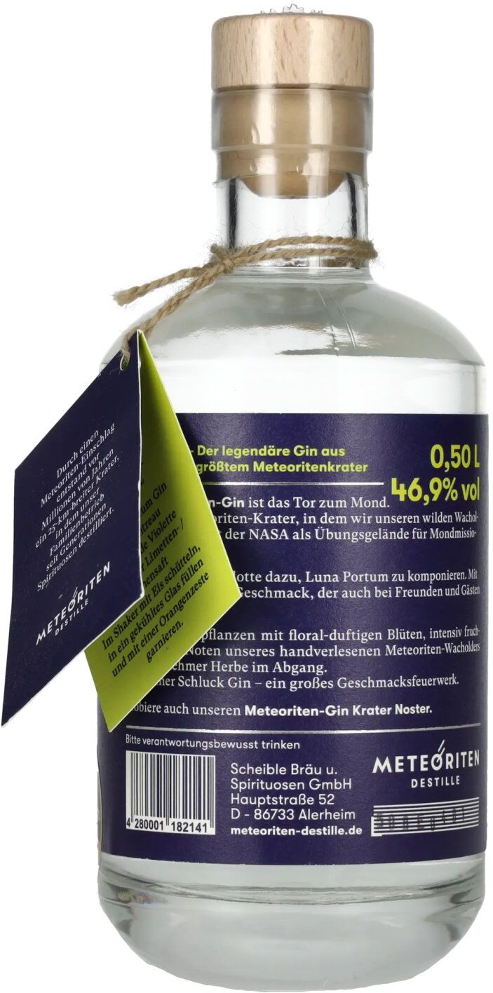 Meteoriten Gin LUNA PORTUM Distilled Dry Gin 46,9% Vol. 0,5l